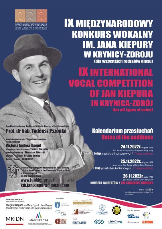 IX Międzynarodowy Konkurs Wokalny im. Jana Kiepury w Krynicy-Zdroju